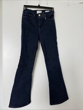 Frame Le One Crop Mini Boot Dark Indigo Jeans